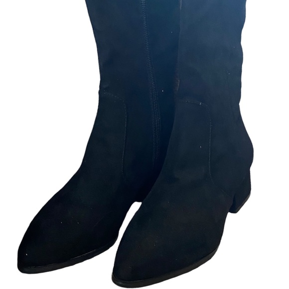 Forever 21 Black Thigh High Boots Size 5.5 - Picture 3 of 6